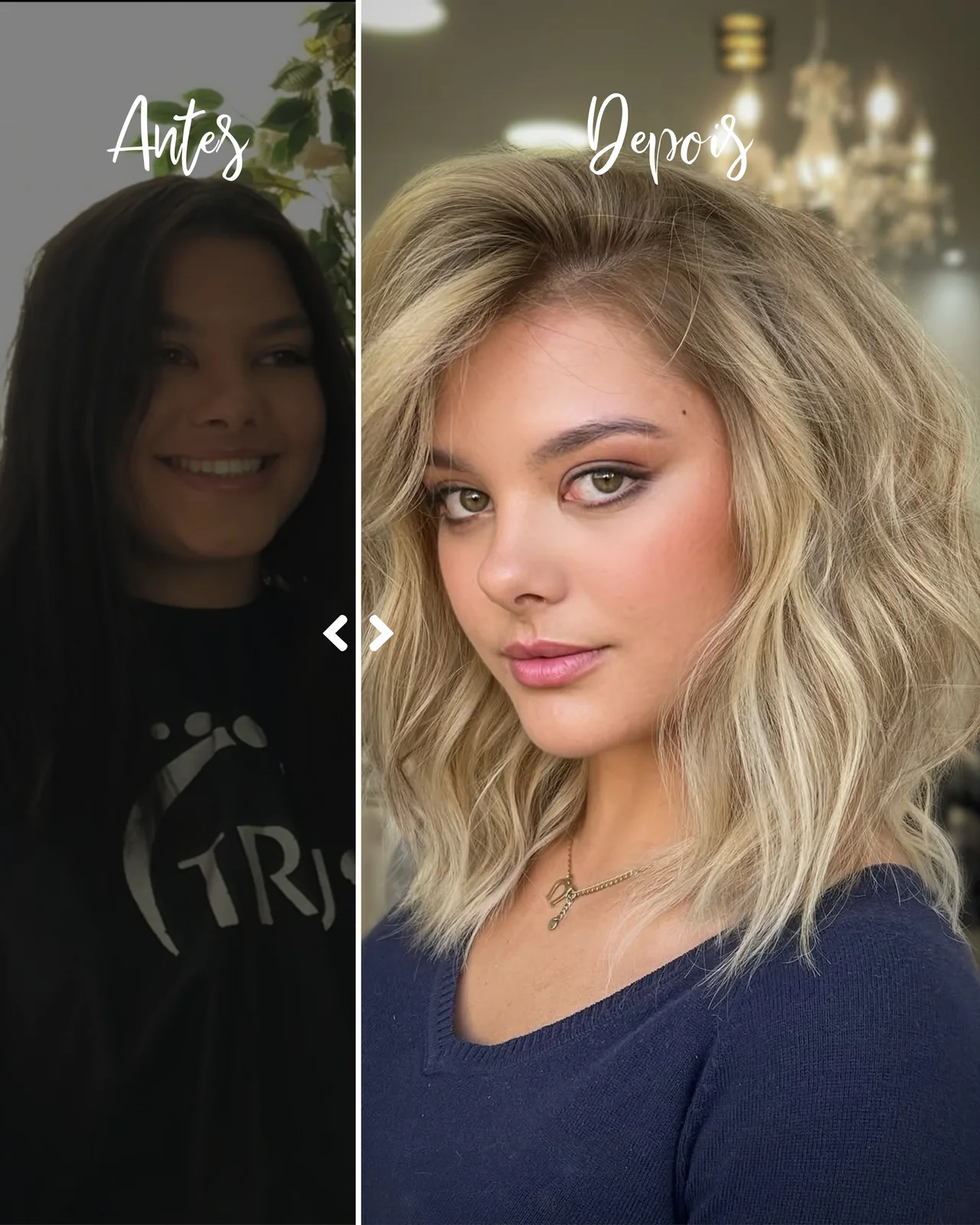 Antes e depois — transformação capilar Alex Romão